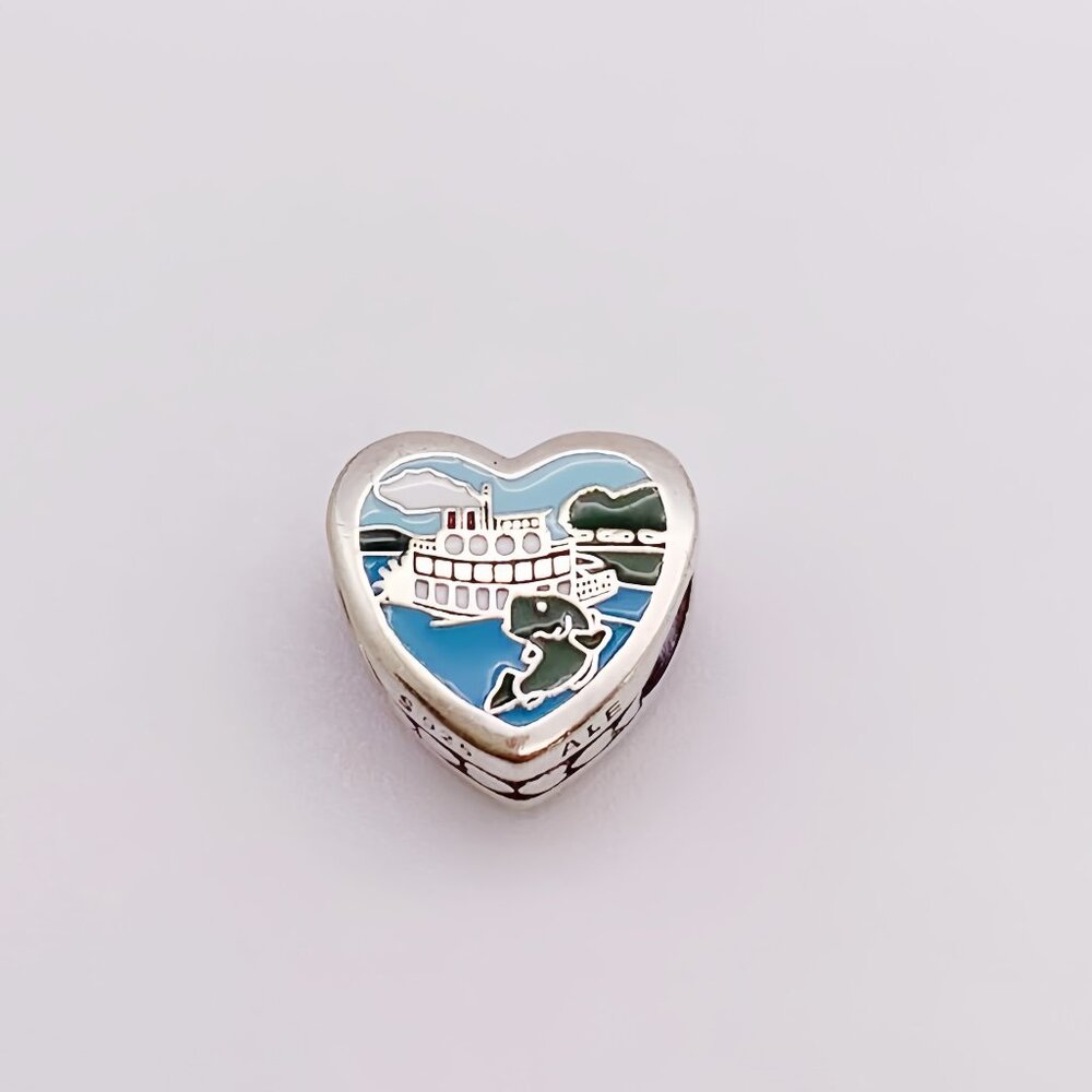 Pandora Mississippi Heart Charm S925 Sterling silver